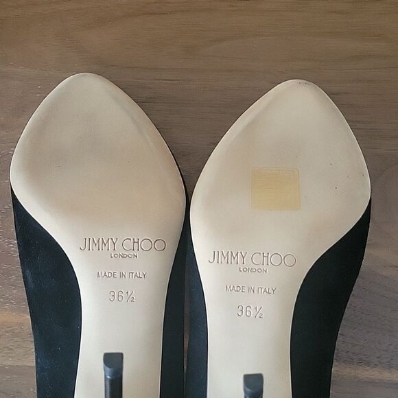 NWT Jimmy Choo Mitchel Mitchell Almond Suede Stiletto Heel 4" Pumps NIB 36.5 6 - Picture 10 of 16